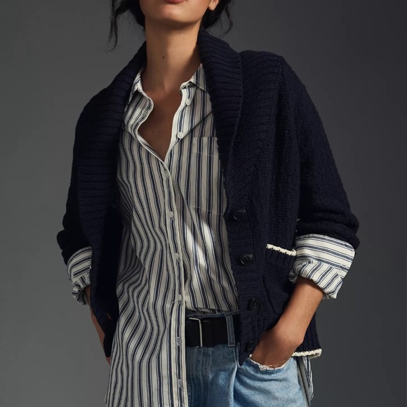 Anthropologie Maeve Seahorse Cardigan Sweater S - Picture 5 of 5